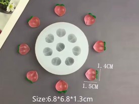 Molde silicona 8 mini duraznos de miel